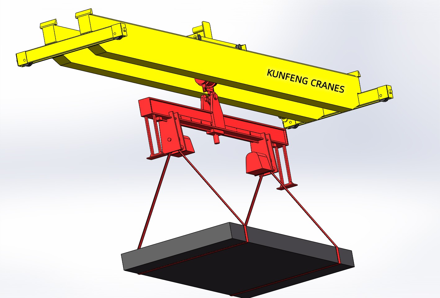 Overhead crane with turning device